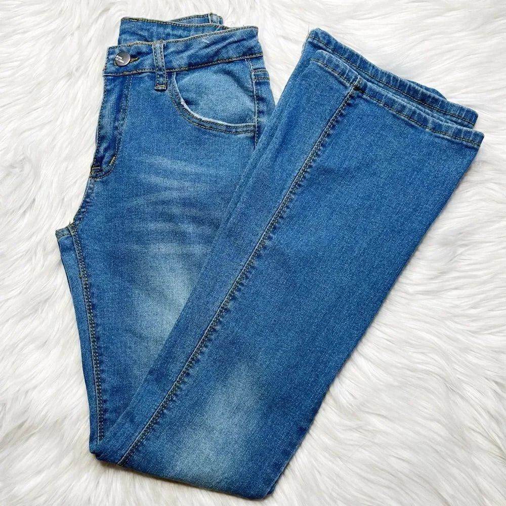 SHEIN Flare Jeans Medium Wash Size XS